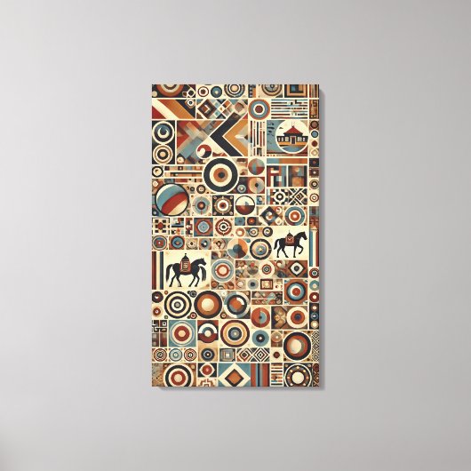 Mongoolse stijl canvas afdruk (Voorkant)