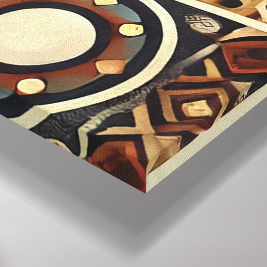 Mongoolse stijl canvas afdruk (Hoek(Onderkant))