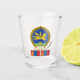 Mongoolse vlag en Mongolië patriot/sport Shot Glas
