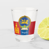 Mongoolse vlag en Mongolië patriot/sport Shot Glas (Voorkant)