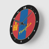 Mongoolse vlag, patriottische Mongolië thuis / ont Ronde Klok (Hoek)