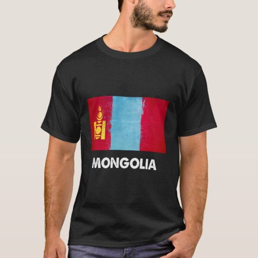 Mongoolse vlag t-shirt (Voorkant)