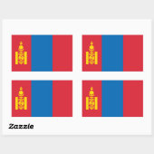Mongoolse Vlag, Vlag van Mongolië Rechthoekige Sticker (Vel)