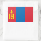 Mongoolse Vlag, Vlag van Mongolië Rechthoekige Sticker (Tas)