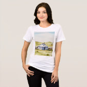 Mongoolse yourte Tri-Blend shirt (Voorkant volledig)