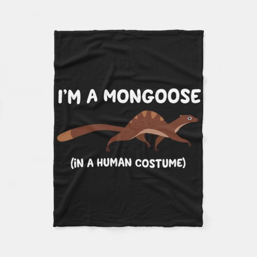 Mongoose Kostuum Grappig Halloween Graphic Fleece Deken (Voorkant)
