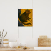 Mongoose tussen stroschilderij poster (Keuken)