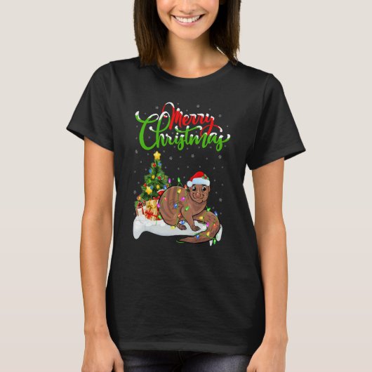 Mongoose Xmas Decorations Santa Mongoose Christm T-shirt (Voorkant)