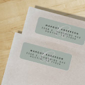Mongoram Chic Stylish Script Sage Return Address Etiket