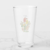 Mongram Vintage Bloemboeket Glazen Beker (Achterkant)