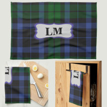 Mongram Wallace Tartan Blauw Groen Sport & Keuken