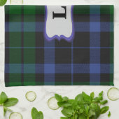 Mongram Wallace Tartan Blauw Groen Sport & Keuken Theedoek (Gevouwen)