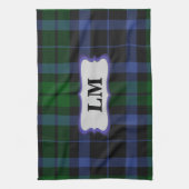 Mongram Wallace Tartan Blauw Groen Sport & Keuken Theedoek (Verticaal)