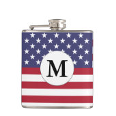 Mongrammed American Flag Hip Flask Heupfles (Voorkant)