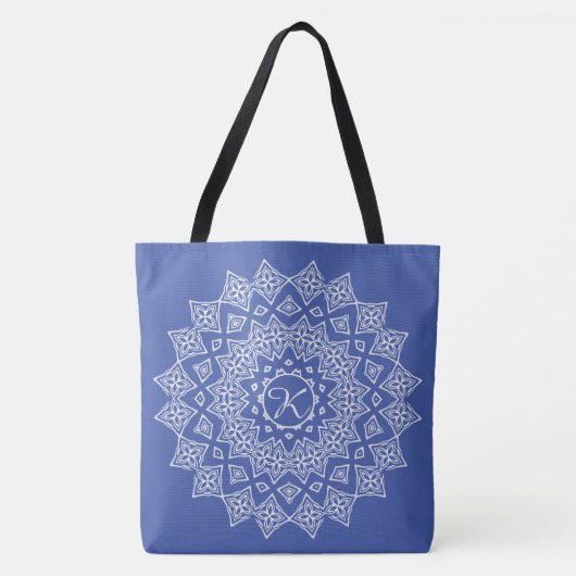 Mongrammed Mandala Tote Bag (Voorkant)