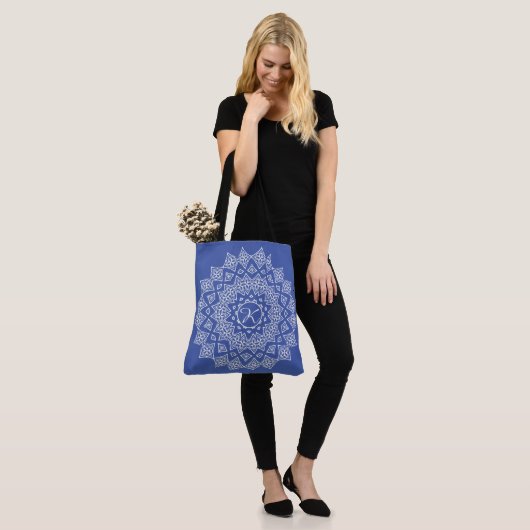 Mongrammed Mandala Tote Bag (Op model)