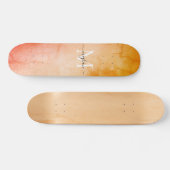 Mongramscript voor moderne Waterverf Persoonlijk Skateboard (Horizontaal)