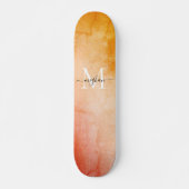 Mongramscript voor moderne Waterverf Persoonlijk Skateboard (Voorkant)