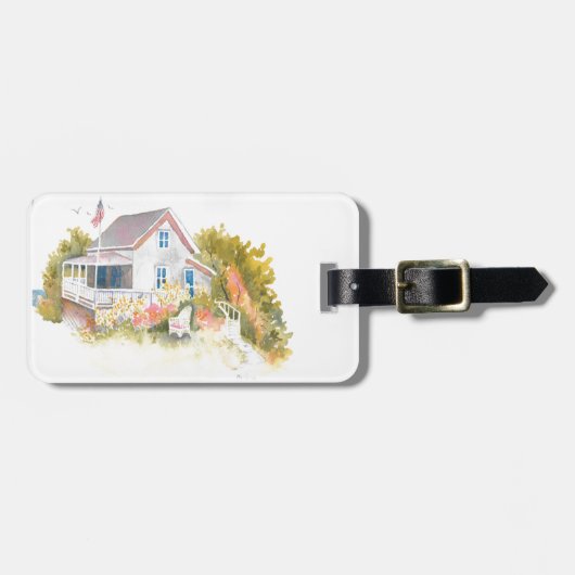 Monhegan Cottage J Kilburn Bagagelabel (Voorkant horizontaal)