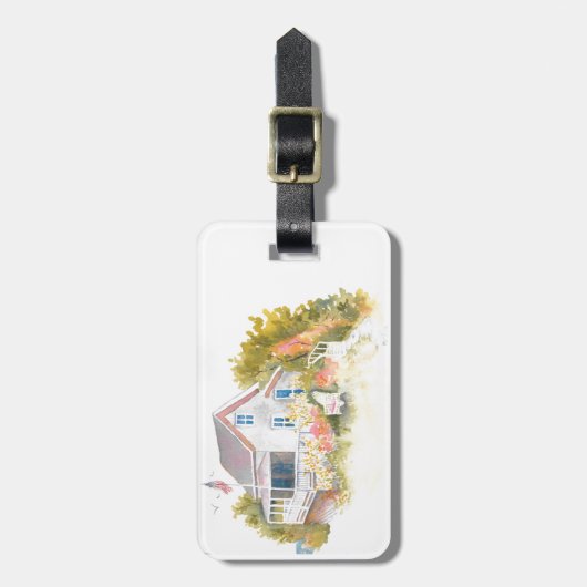 Monhegan Cottage J Kilburn Bagagelabel (Voorkant verticaal)