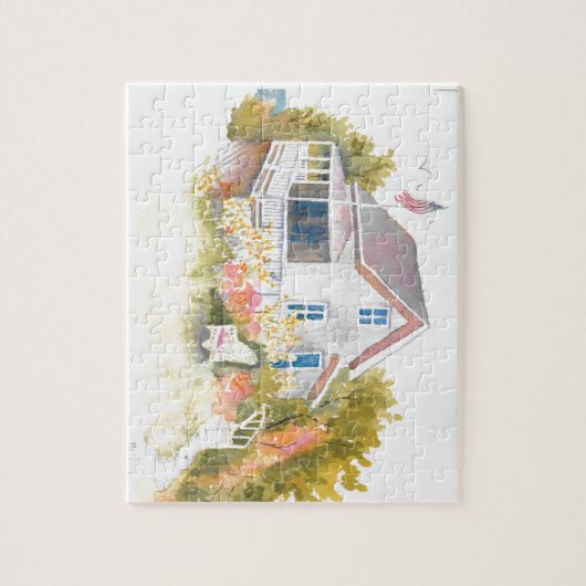 Monhegan Cottage J Kilburn Legpuzzel (Verticaal)