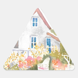 Monhegan Cottage J Kilburn Sticker