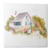 Monhegan Cottage J Kilburn Tegeltje (Voorkant)