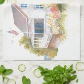 Monhegan Cottage J Kilburn Theedoek (Gevouwen)