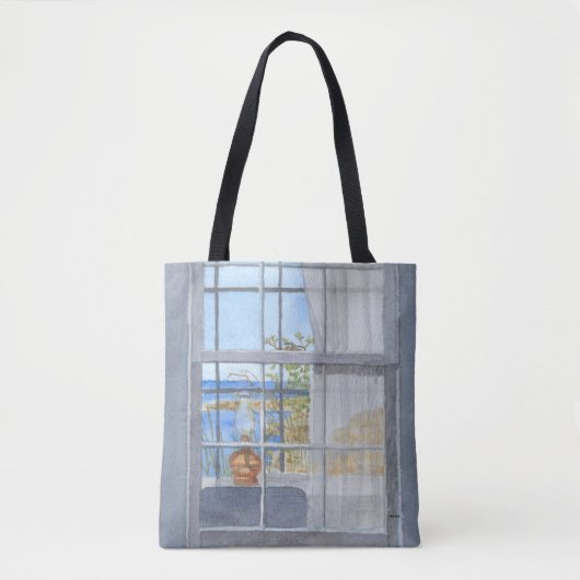 Monhegan Cottage Uitzicht Tote Bag (Voorkant)