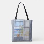 Monhegan Cottage Uitzicht Tote Bag (Achterkant)