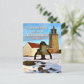 Monhegan Island Lighthouse, Maine ansichtkaart Briefkaart (Staand voorkant)
