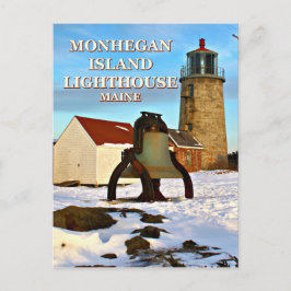 Monhegan Island Lighthouse, Maine ansichtkaart Briefkaart
