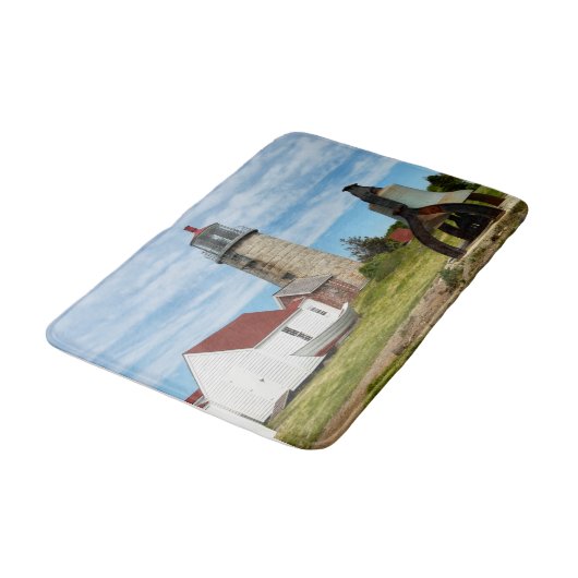 Monhegan Island Lighthouse, Maine Badmat (Gekanteld)