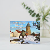 Monhegan Island Lighthouse, Maine Briefkaart (Staand voorkant)