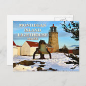 Monhegan Island Lighthouse, Maine Briefkaart (Voorkant / Achterkant)