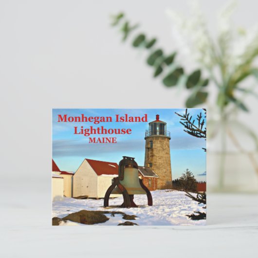 Monhegan Island Lighthouse, Maine Briefkaart (Staand voorkant)