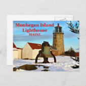 Monhegan Island Lighthouse, Maine Briefkaart (Voorkant / Achterkant)