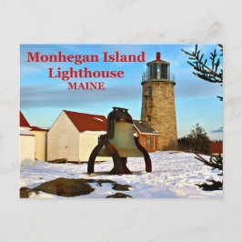 Monhegan Island Lighthouse, Maine Briefkaart