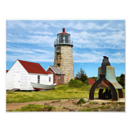 Monhegan Island Lighthouse, Maine Foto Afdruk
