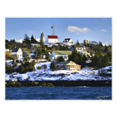 Monhegan Island Lighthouse, Maine Foto Afdruk (Voorkant)