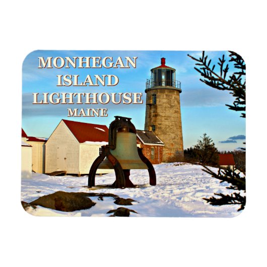 Monhegan Island Lighthouse, Maine Magneet (Horizontaal)