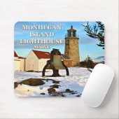 Monhegan Island Lighthouse, Maine Mousepad Muismat (Met muis)