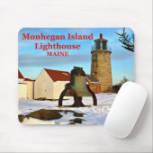 Monhegan Island Lighthouse, Maine Mousepad Muismat (Met muis)
