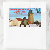 Monhegan Island Lighthouse, Maine Stickers (Tas)