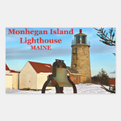 Monhegan Island Lighthouse, Maine Stickers (Voorkant)