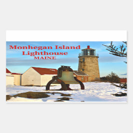 Monhegan Island Lighthouse, Maine Stickers