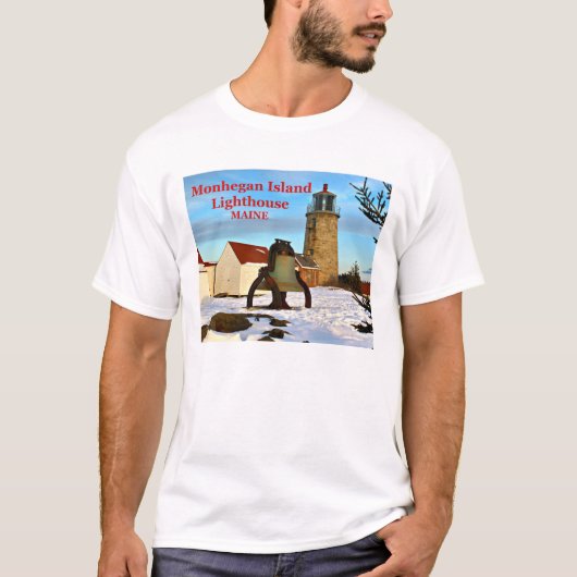 Monhegan Island Lighthouse, Maine T-Shirt (Voorkant)
