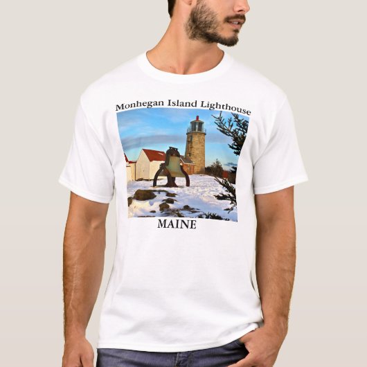 Monhegan Island Lighthouse, Maine T-Shirt (Voorkant)