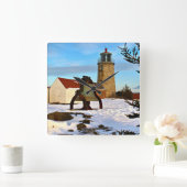 Monhegan Island Lighthouse, Maine Vierkante Klok (Huis)