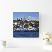 Monhegan Island Lighthouse, Maine Vierkante Klok (Huis)